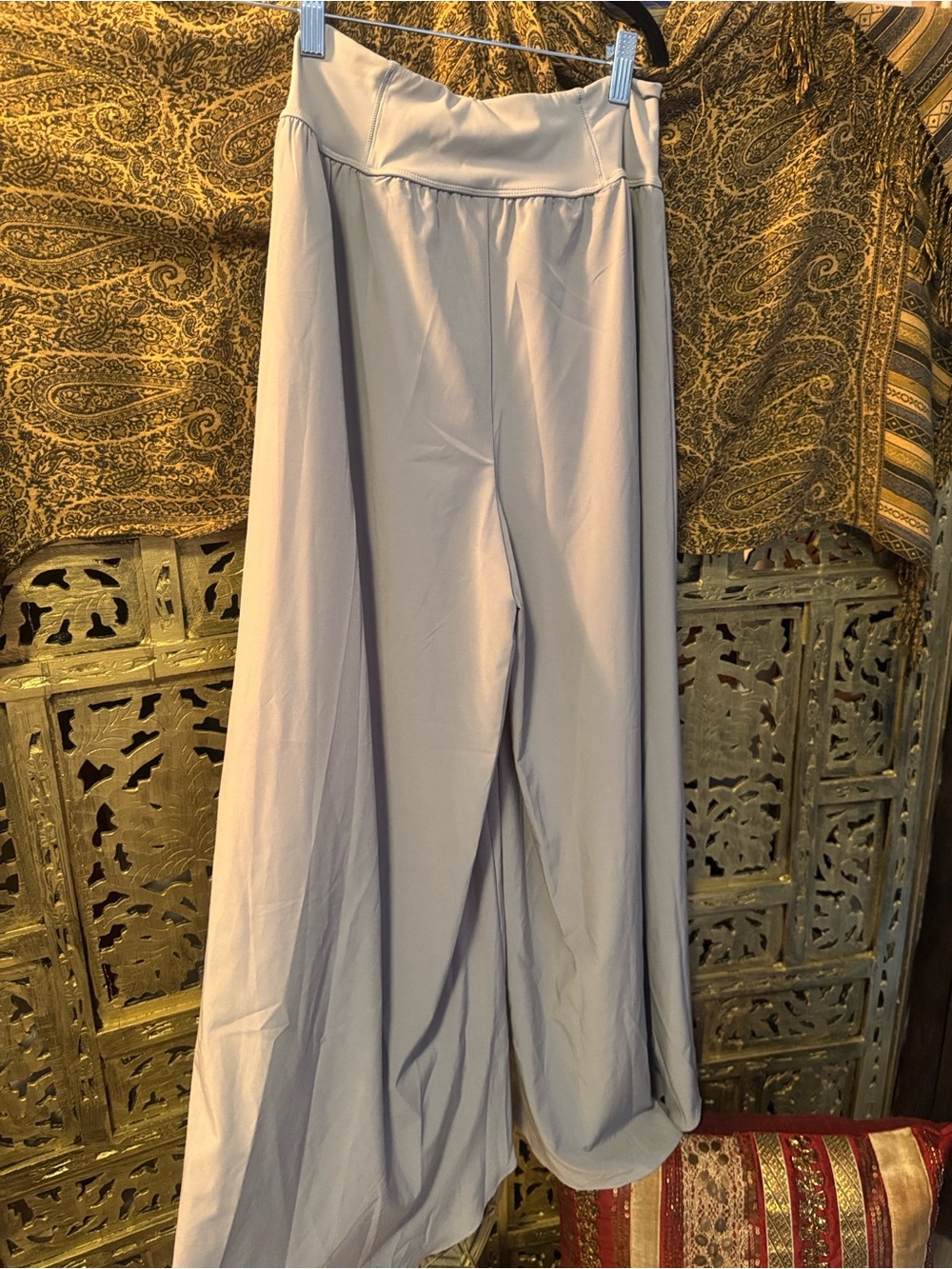 halara Light greyWide-Leg Flow Skirt pants